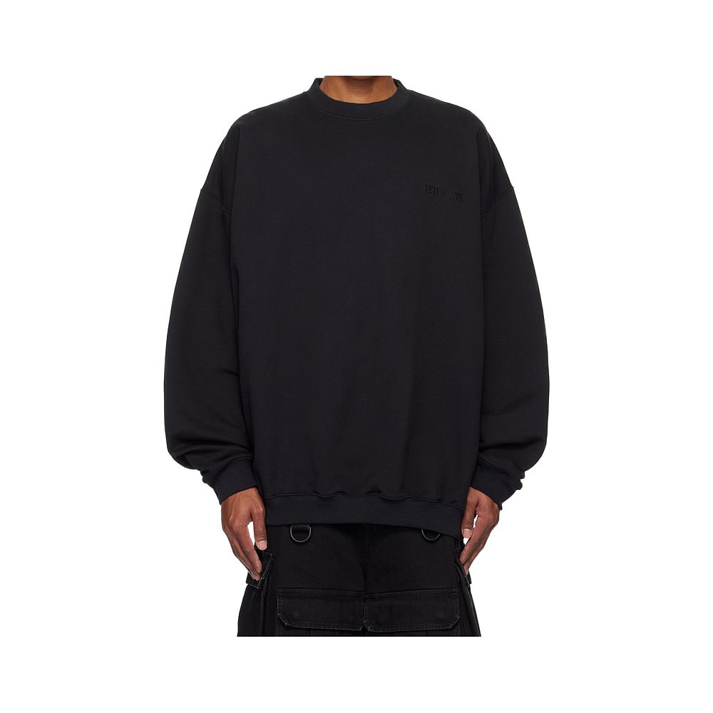 VETEMENTS 男士针织毛衣 UA66CW640BBLACK SS2025 黑色