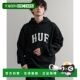 1h可退 150 裏起毛阿爾奇LOGO半拉鏈連帽衫 日本直邮HUF 男女同款