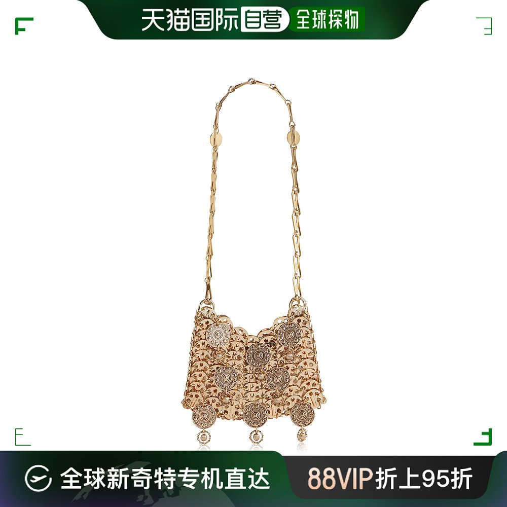 香港直邮潮奢 Rabanne女士 Medallion-Embellished Gold-Tone Sh