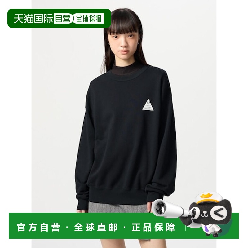 日潮跑腿UNIQLO优衣库 UNIQLO 徽标运动衫卫衣 00 WHITE Free 475