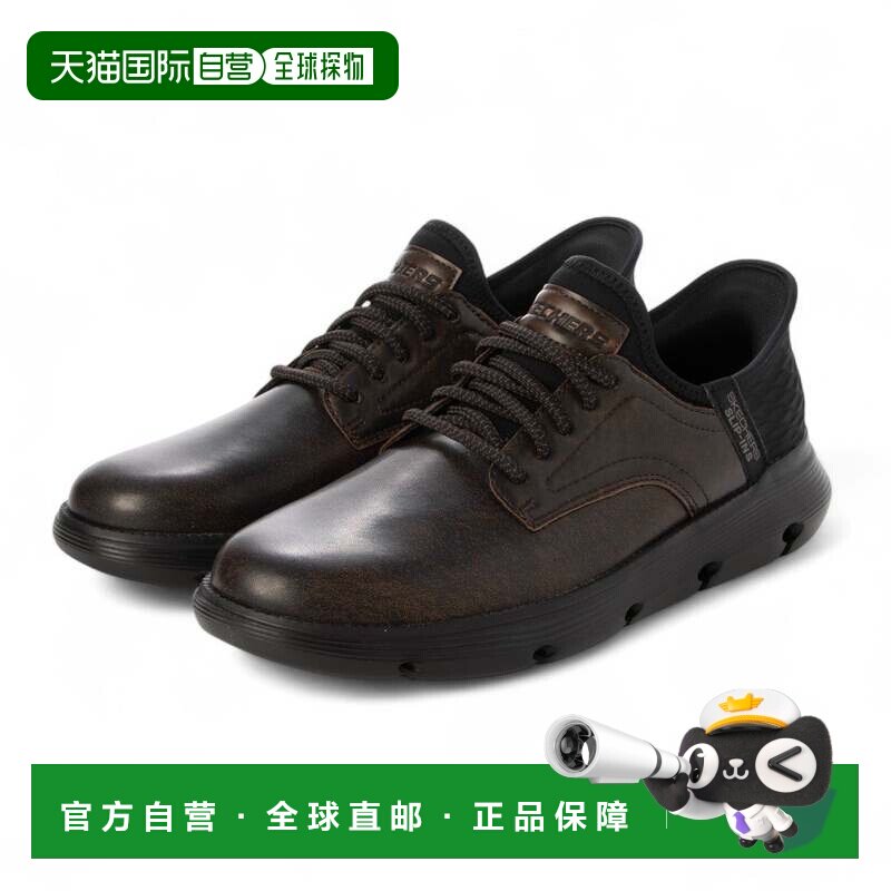 日本直邮SKECHERS 男士健步鞋 GARZA GERVIN 205046 斯凯奇深棕色