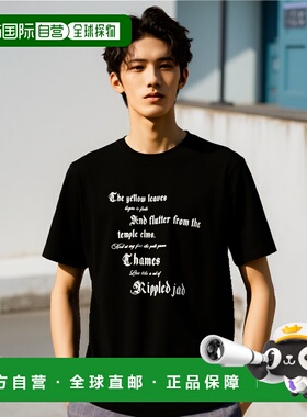 香港直邮ALEXANDER MCQUEEN 男士T恤 815069QTAC70526 SS2025男装