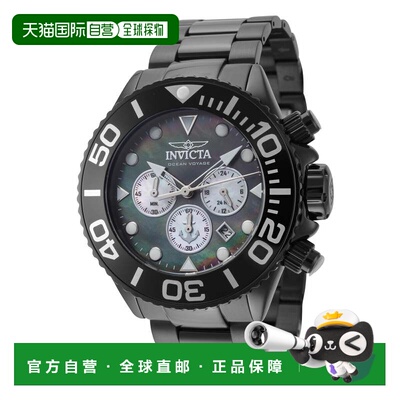 自营Invicta男士Ocean Voyage 52mm石英手表IN-48602-黑色 美国奥