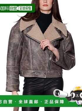 自营Walter Baker Richie Shearing夹克-黑色 美国奥莱直发