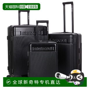带可扩展硬壳和8个旋转轮 自营 3件套行李箱 ROBERTO 黑 CAVALLI