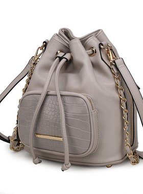 mia k collection【美国奥莱】直发 Azalea 水桶包 - 浅灰色