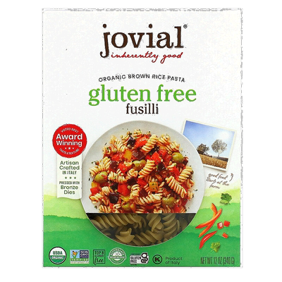 香港直邮Jovial,全有机糙米意大利面，意大利螺旋面，12 盎司（34