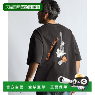 日本直邮DUFFER 男装 米奇联名 宽松T恤 后幅印花设计 167175 CT9