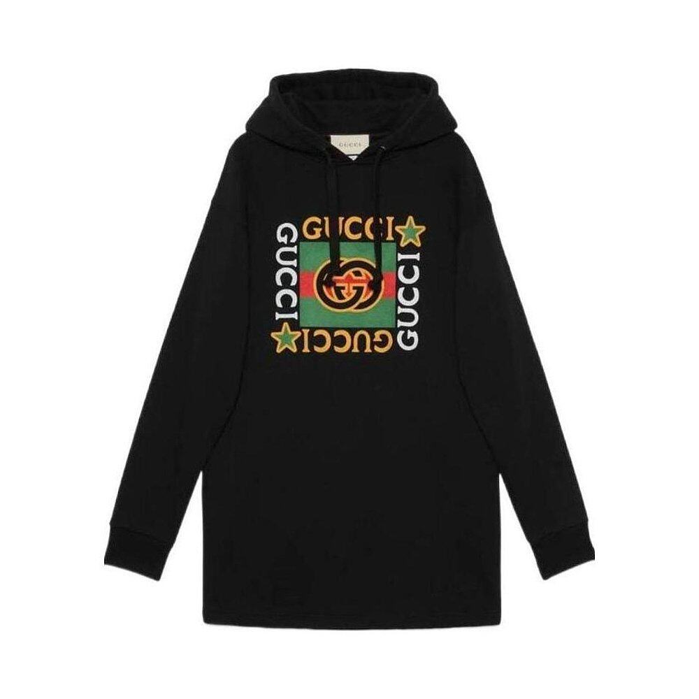 Gucci 徽标星星印花连帽连衣裙 610144XJB8V