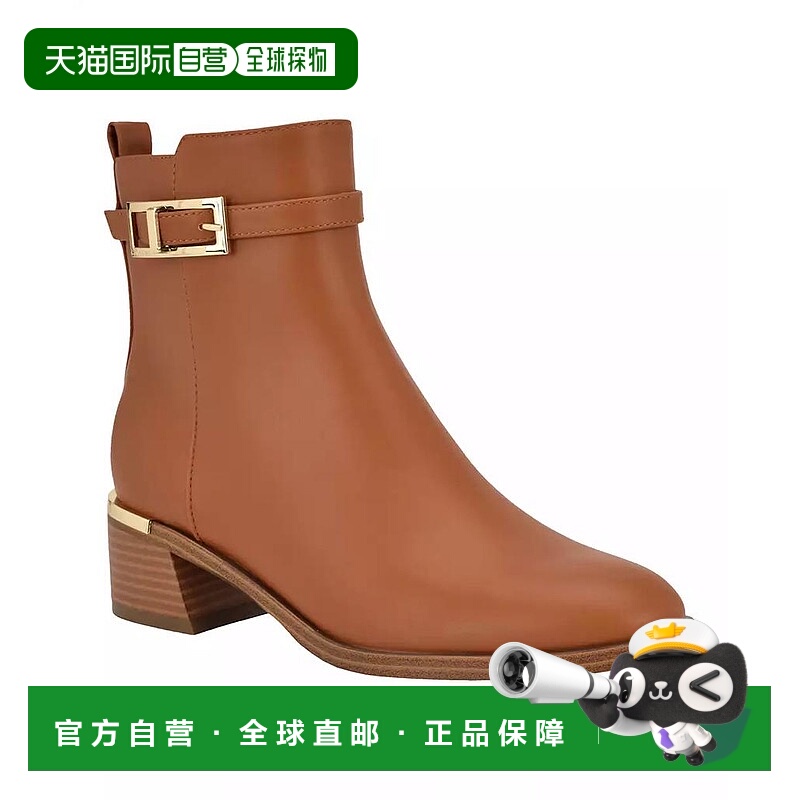 1h可退 【美国直邮】calvin klein 女士 靴子麂皮经典短靴高跟鞋