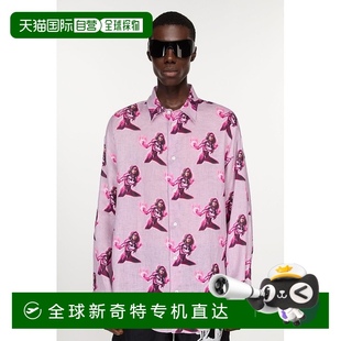 粉色亞麻襯衫 歐洲直郵Acne Studios SS25男士 印花