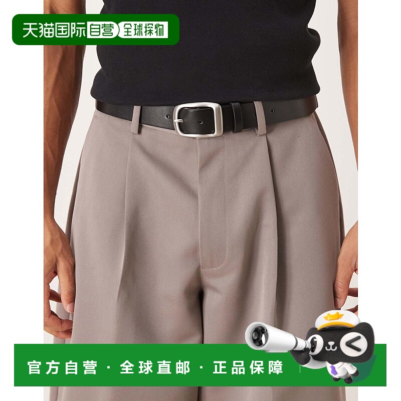 1h可退 香港直邮潮奢 ASOS 男士 smart 设计皮带(黑色) black黑色