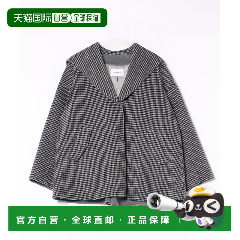 1h可退 日本直邮LOGEMENT DE CLAIRE 女装 千鸟格双面呢中长款 sa