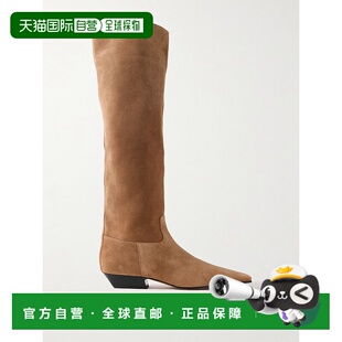 1h可退 香港直邮KHAITE 女士 MARFA 方头长筒靴 F1071726