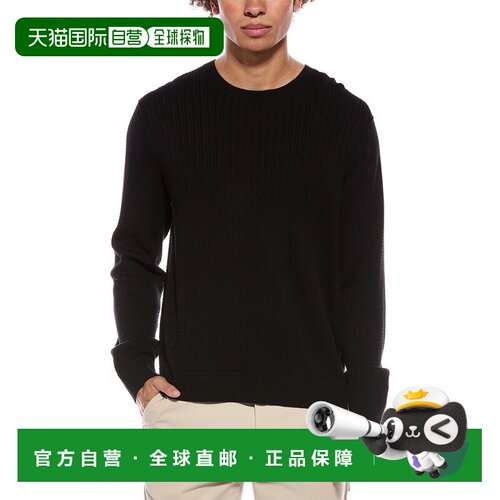 自营theoryThreory Riland圆领毛衣-黑色 美国奥莱直发