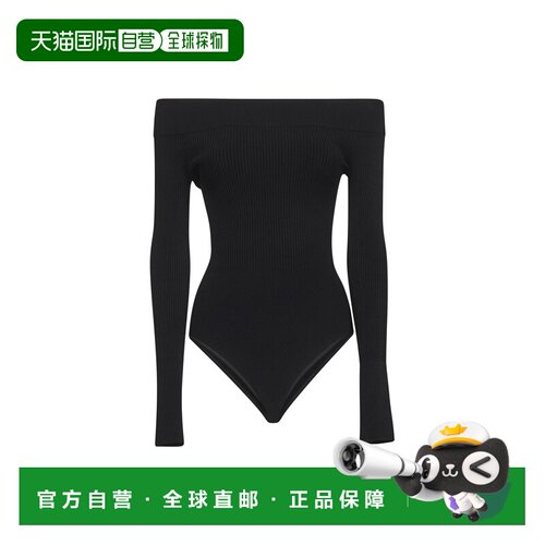 香港直邮ALAIA 女士连体裤 AA9B0342K017A995 CO 黑色 Ribbed kni