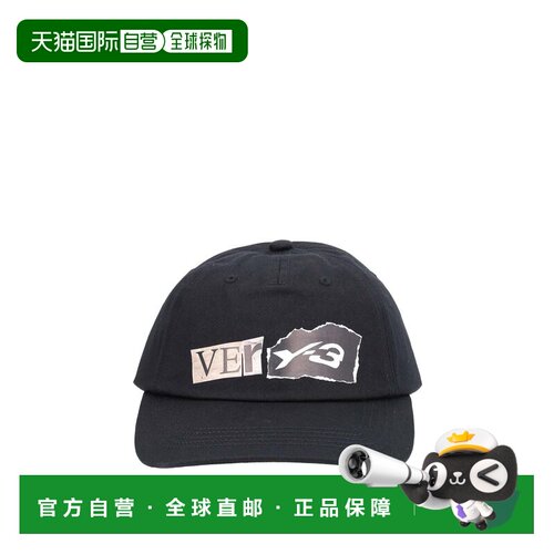 香港直邮Y-3 男士帽子 KD0179 SS2026 黑色 Logo Print Baseball