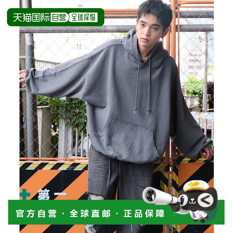 日本直邮WEGO 秋冬新品酸洗廓形连帽卫衣 WE24AW08M0002