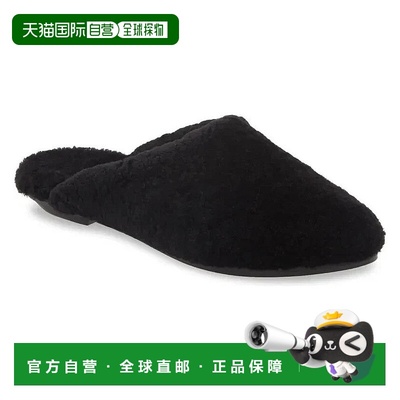 自营 Eileen Fisher Blog3女式黑色杏仁头拖鞋骡子JOBB585-黑色