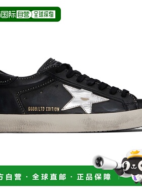 1h可退 香港直邮潮奢 GOLDEN GOOSE 男士 黑色 Super-Star Classi