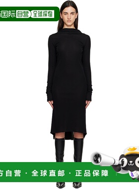 1h可退 香港直邮toteme 女士 黑色 Cocoon Cape 连衣裙 254WRD026