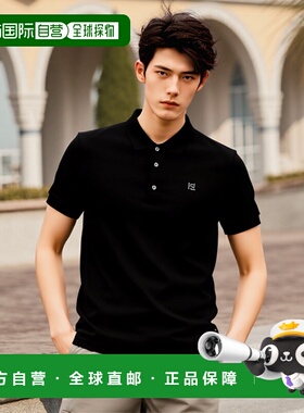 香港直邮FENDI 男士POLO衫 FY0985AUA5F0QA1 CO 黑色 珠地布 Polo
