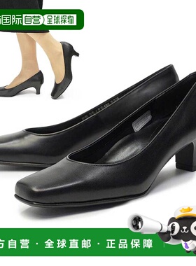 日本直邮REGAL 女士黑色纯色高跟鞋5厘米鞋跟F04M真皮材质正式场