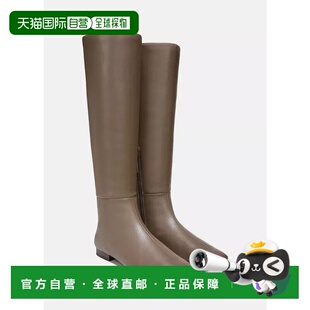 灰褐色皮革方头及膝长靴JOBB1214 自营 H8429L2女式 Nella Vince