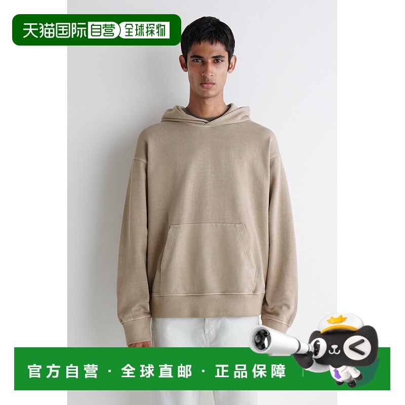 自营欧洲直邮COS 男士水洗纯棉针织连帽卫衣长袖帽衫上衣
