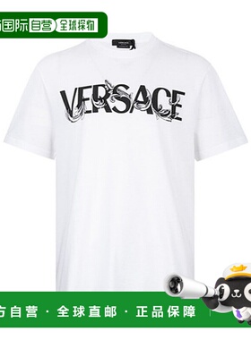香港直邮VERSACE 男士T恤 SS2023 VE10069741A04949BCWW010短袖