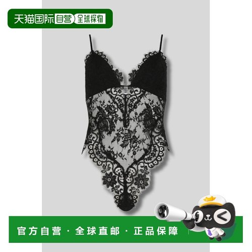 香港直邮潮奢 ZIMMERMANN 女士 天鹅绒饰边凸纹蕾丝连体衣 1300TF