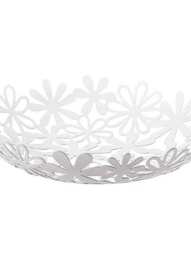 日本直邮山崎实业镂空雕花置物盘小号W22×D22×H4.5cm白 07472