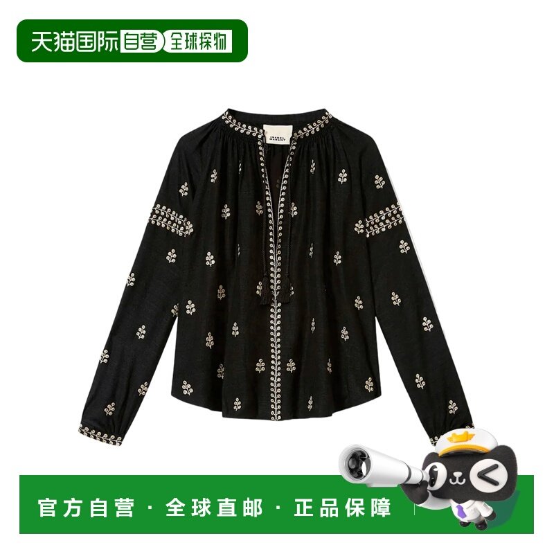 香港直邮ISABEL MARANT 女士衬衫 HT0826FAD1J12I01BK SS2026,女装/女士精品,衬衫,淘宝优惠券,粉丝福利购,淘宝优惠卷