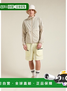 自营欧洲直邮Pyrenex Ridge男女通用连帽灰白色风衣夹克