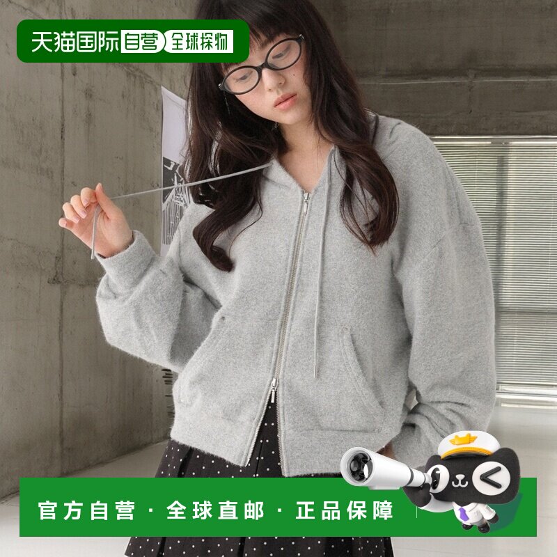 1h可退 日本直邮Heather 女装 短绒感连帽外套 647911卫衣帽衫