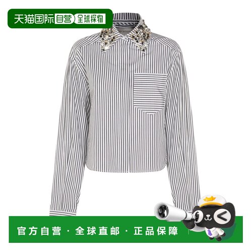 1h可退 香港直邮Sportmax 斯宝麦斯 女士 黑白衬衫 2612111011600