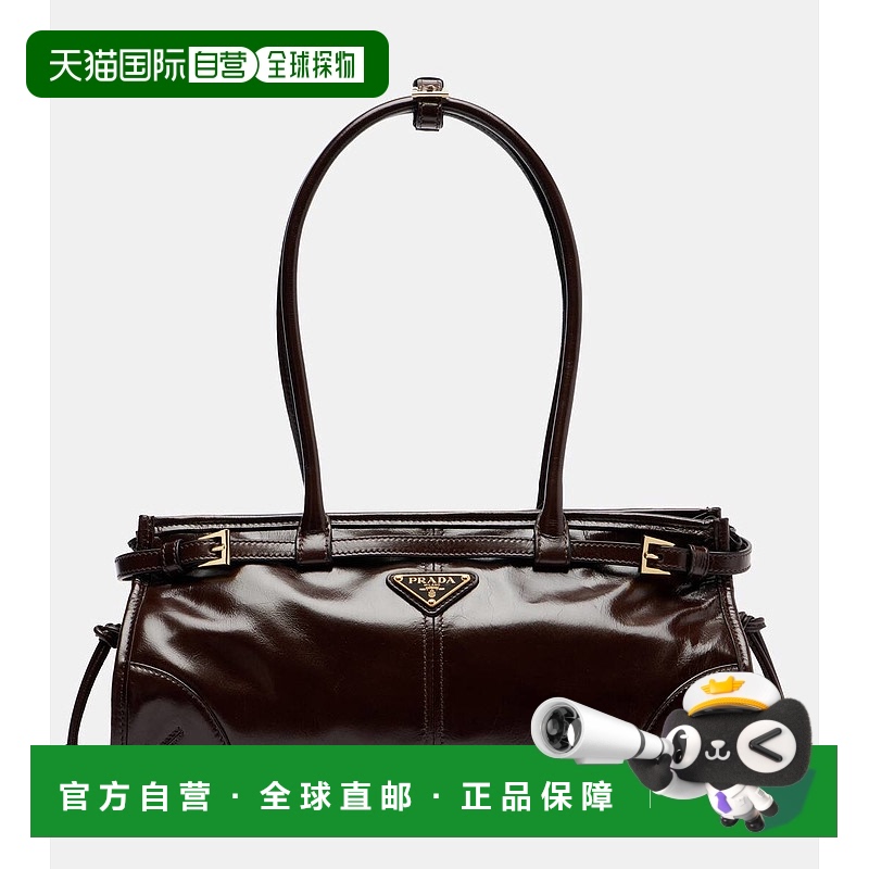 1h可退 香港直邮潮奢 Prada 普拉达 女士 Bonnie 中号皮革肩包