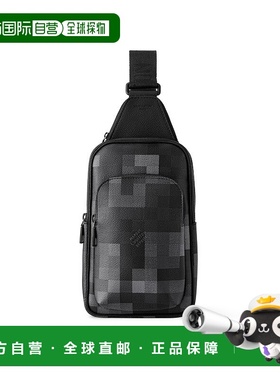 自营1h可退 欧洲直邮LV/路易威登 Avenue Slingbag男士黑色帆布斜