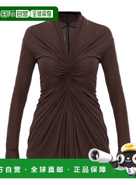 香港直邮RICK OWENS 女士针织衫 RP01F6201JS53 SS2026 棕色