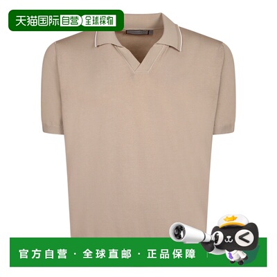 1h可退 欧洲直邮Canali 男士T恤 C1163MK02460705 SS2026 浅棕色