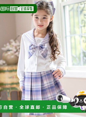 1h可退 日本直邮Catherine Cottage 女童 伸缩性水手外套+格纹半