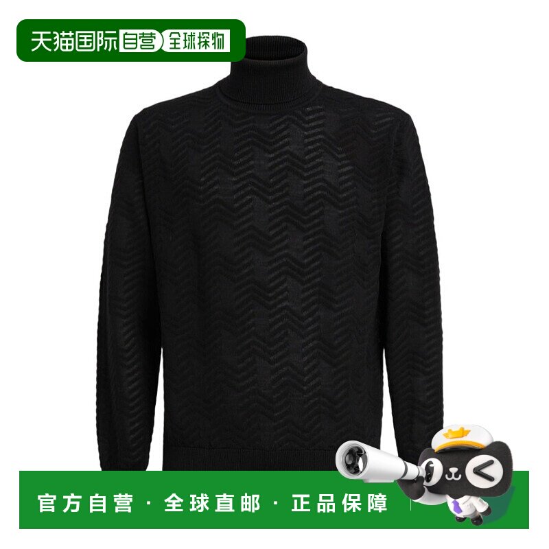 香港直邮Missoni 羊毛高领套头衫半高领毛衣长袖 UC24WN04BK040K