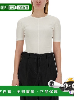 香港直邮Y-3 女士T恤 IV7749OFFWHITE SS2024 白色 Y-3-Fitted T
