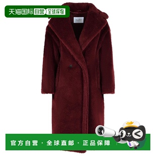 mara 黑色 Ted 羊驼毛和樱桃毛大衣 美国奥莱直发 Girl 自营max