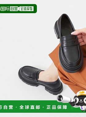 日本直邮Menue 厚底橡胶鞋底乐福鞋 [ME8623BW02612] 黑色厚底鞋