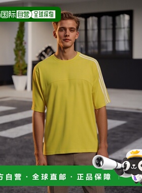 香港直邮Y-3 男士T恤 JN3750 SS2025 黄色 三条纹短袖 T 恤