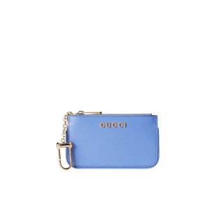 蓝色 GUCCI AW2024 7901020OP0N5242 拉链钥匙包 女士钥匙扣