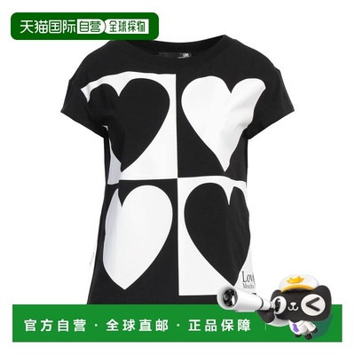 1h可退 香港直邮潮奢 moschino 爱莫斯奇诺 女士 T恤 black黑色
