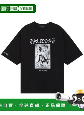 香港直邮WE11DONE 男士T恤 WDTT125796UBK SS2025 黑色短袖