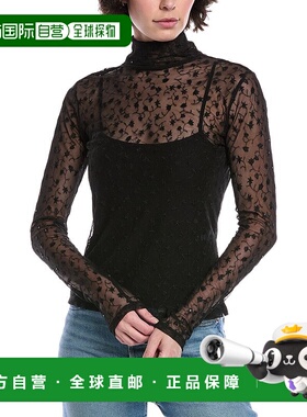 自营 rag & bone破布和骨头Dahlia蕾丝上衣-黑色 美国奥莱直发